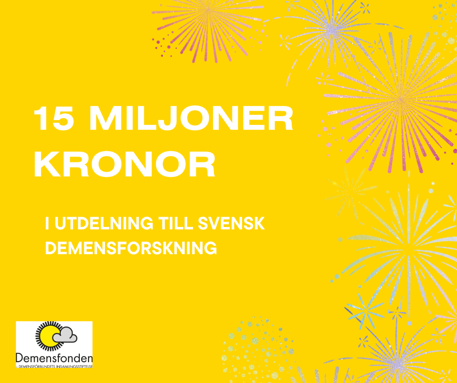 Demensfonden delar ut 15 miljoner kronor 2024!