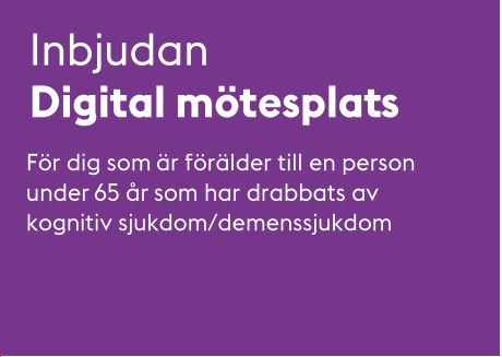 Digital mötesplats för föräldrar till vuxna barn med demenssjukdom