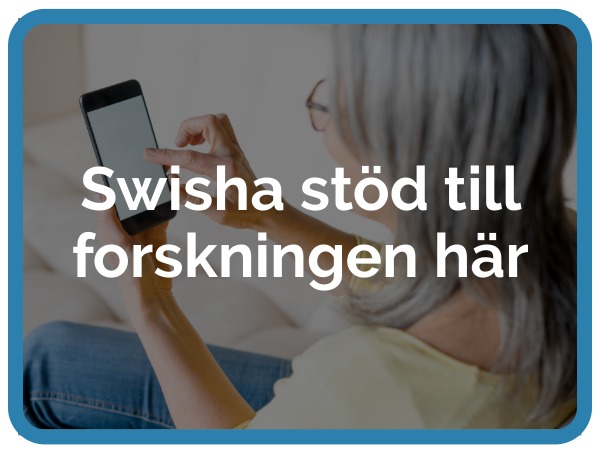 Knapp med texten "Swisha stöd till forskningen här" för att ge en gåva